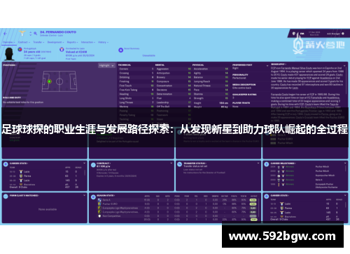 足球球探的职业生涯与发展路径探索：从发现新星到助力球队崛起的全过程